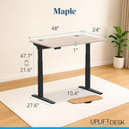 UPLIFTDESK V3 2-Leg Maple Laminate Wood Standing Desk – Adjustable Height - Image 2