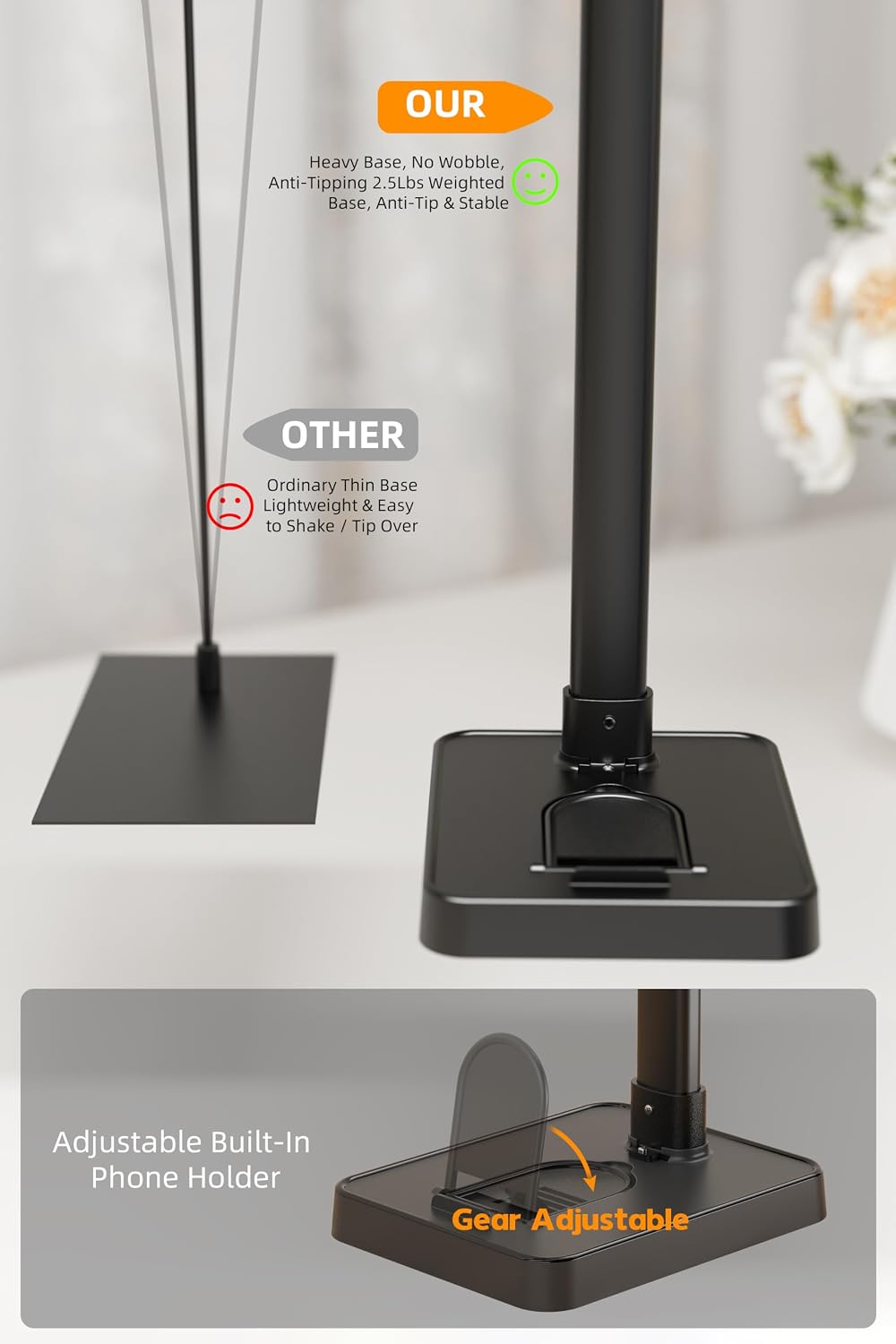 LED Desk Lamp for Home Office, Eye-Caring Desk Light with Remote,Adjustable F...