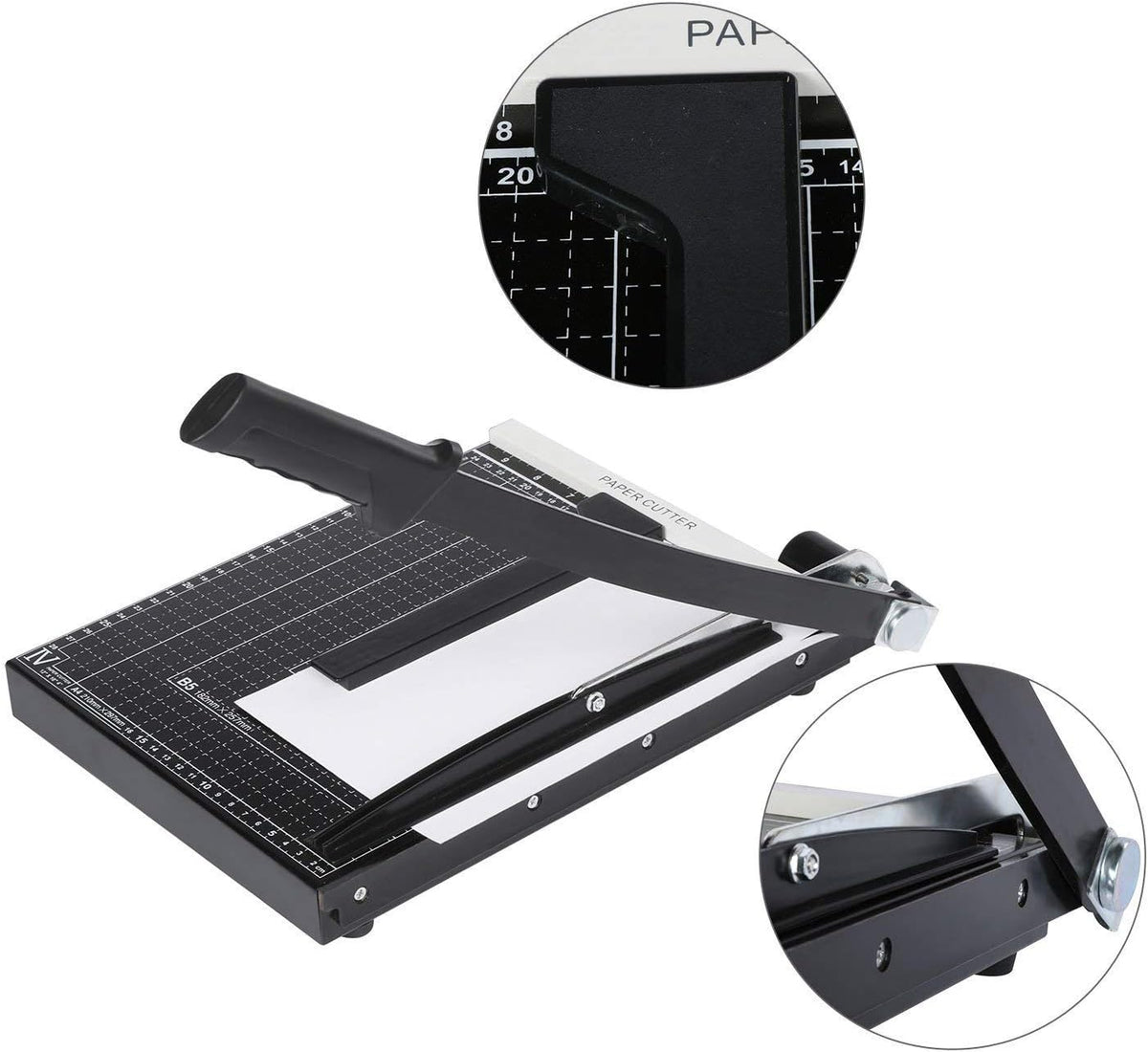 A4 Paper Trimmer Cutting Capacity 12 Sheets for Office School Craft Paper Black