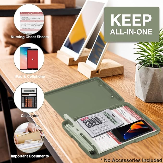 Sooez Clipboard with Storage, High Capacity Nursing Clipboard with Pen Holder - Image 5