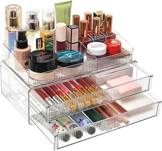 ZHIAI stackable storage drawers, acrylic storage rack, cosmetics and beauty - Image 3