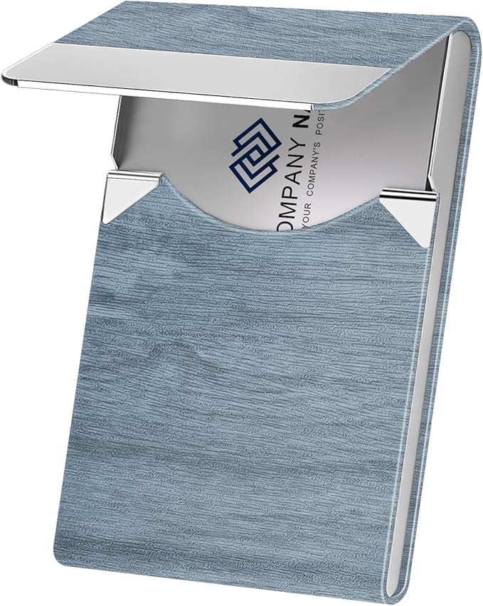 Business Card Holder with Ultra Slim Design, Business Card Case with Premium PU by DMFLY