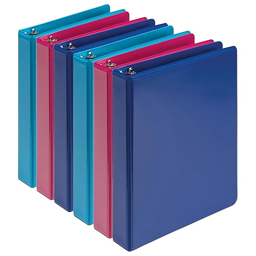 Samsill Economy 1 Inch Mini 3 Ring Binder, Made in The USA, 9.1” x 7.5” Round by Samsill