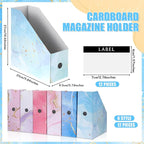 PerKoop 12 Pcs Magazine File Holder Foldable Decorative Cardboard File Folders - Image 2