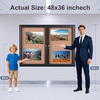 48x36 Inch Lockable Enclosed Bulletin Board, Weather-Resistant Outdoor - Image 5