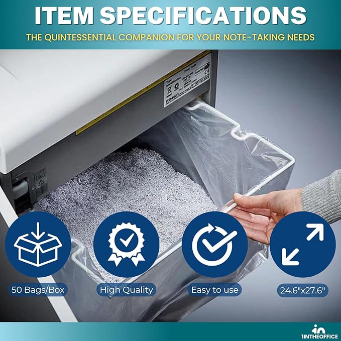 1InTheOffice Shredder Bags 15.8 Gallon, Paper Shredder Waste bags 15.8 Gal. - Image 7