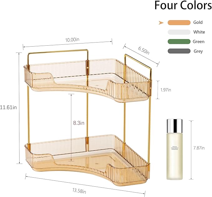 YCIA&DONE Corner Bathroom Counter Organizer, Makeup Organizer - Image 4