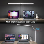 LED Desk Lamp, 31.5'' Wide Double Head Desk Lamps - Image 4