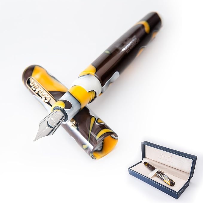Conklin All American Fountain Pen in Yellowstone – Stub Nib, Unique Yellow by Conklin