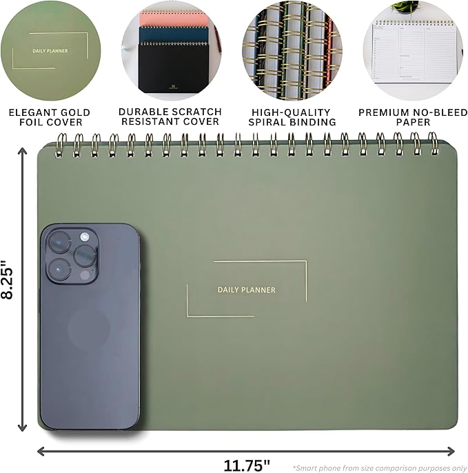 Merely Home Undated Daily Planner | 8.25” x 11.75” Work To-Do Notebook | ADHD - Image 5