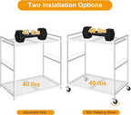 OYEAL Computer Tower Stand, PC Tower Stand Metal Rolling Cart Holds up to 40lbs - Image 4