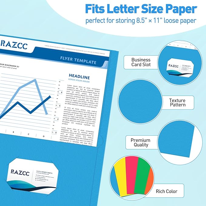 Two Pocket Folders, RAZCC 125 Pack File Folders - Image 3