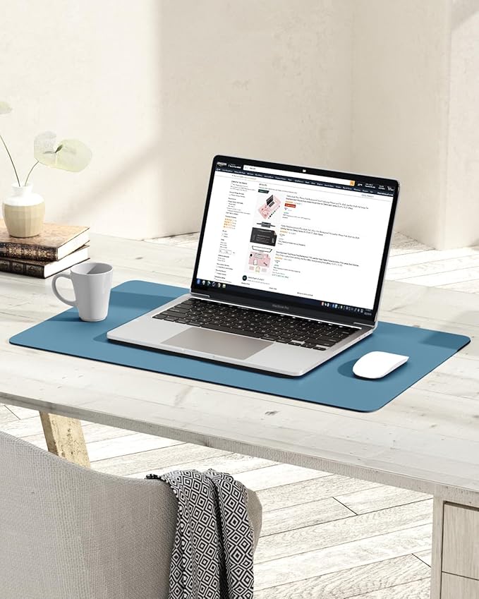 YSAGi Non-Slip Leather Desk Pad, Waterproof Laptop Computer Desk Keyboard Mat - Image 2