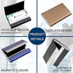 Taikuri Custom Business Card Holder Personalized Engraved Leather Business Card - Image 3