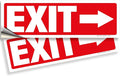 iSYFIX Exit Signs Stickers 2 Pack 12x4 Inch by iSYFIXPREMIUMSIGNS