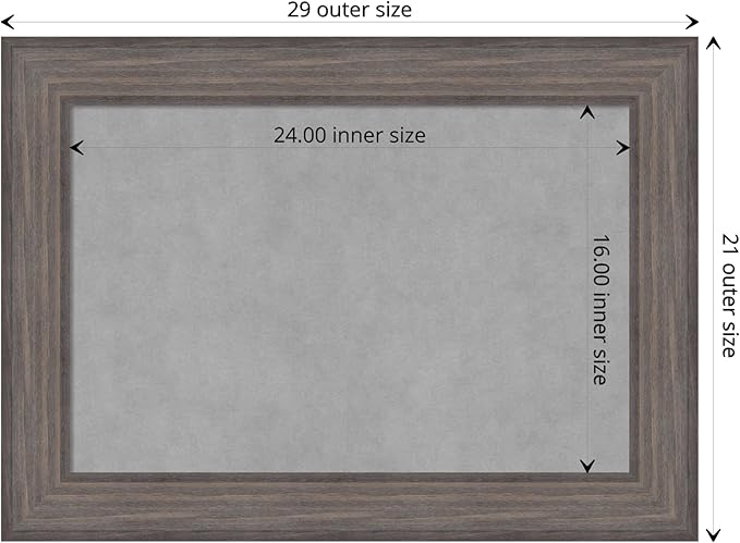 Amanti Art Grey Framed Magnetic Board 21x29 Medium Vision Board - Image 4