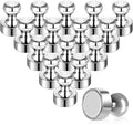 Pack of 16 Silver Refrigerator Magnets Strong Fridge Magnets by GOOLADA