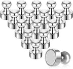 Pack of 16 Silver Refrigerator Magnets Strong Fridge Magnets by GOOLADA
