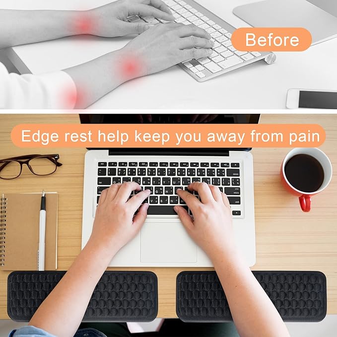 L-Shaped Desk EdgeRest, 2-Piece Set, Desk Elbow Pad, Ergonomic Design, Suitable - Image 3