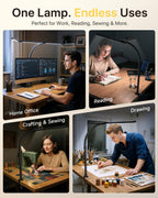 onemix 42" desk lamp for home office with, front angle view