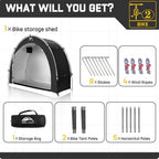 happy travel bike storage shed tent, outdoor portable, view 9