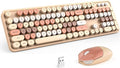 MOFII Wireless Keyboard and Mouse Combo, 2.4GHz Retro Full-Size Keyboard by MOFII