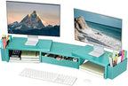Spacrea Metal Desk Organizers and Accessories, Dual Monitor Stand Riser by Spacrea