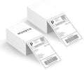 MUNBYN 4x6 Inch Direct Thermal Labels, 1000 Labels/2 Stacks, Fanfold Shipping by MUNBYN