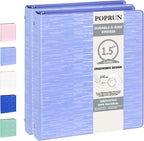 POPRUN 3 Ring Binder 1.5 Inch, Holds 325 Sheets of 8.5 x 11 Paper, Extra by POPRUN