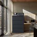 4-Drawer Office File Cabinet, Home Desk Organizer, Lateral File Cabinet with Lock – Heavy-Duty Metal, Filing Cabinet for Home Office, Wide Storage for Letter/Legal/A4/F4, Full-Extension Quiet Slides