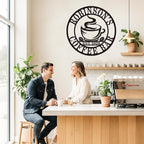 Personalized Coffee Bar Metal Sign, Custom Name Wall Art - Image 4
