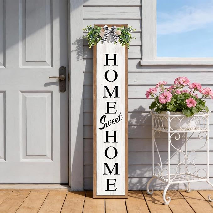 Double-sided Welcome Wooden Sign Stand - Image 6