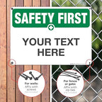 Custom Safety First Sign, OSHA Sign, 10x14 Inches, Rust Free .040 Aluminum - Image 4