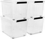 Citylife 82 QT Clear Plastic Storage Bins - Image 9