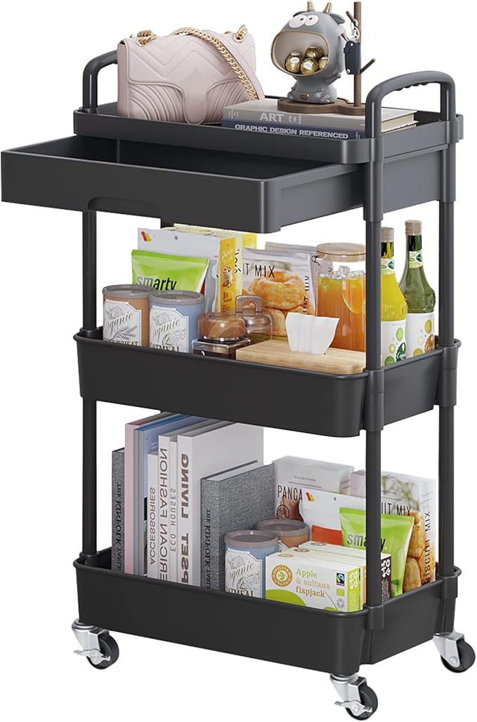 Calmootey 3-Tier Rolling Utility Cart by Calmootey