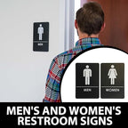 USA Made - Men's and Women's Restroom Signs ADA-Compliant Bathroom Door Signs - Image 2