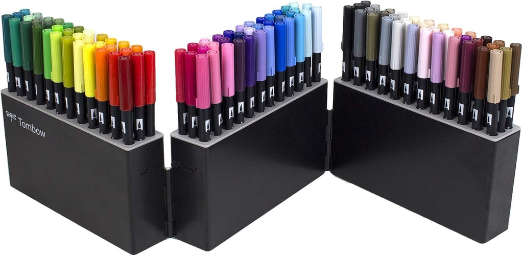 tombow 56179 dual brush pen art markers, 108 shown in use