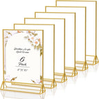 PPH-Sisy 8X10 Gold Frames Double Sided Acrylic Sign Holder Tabletop Picture by PPH-SisyPurchaseNow