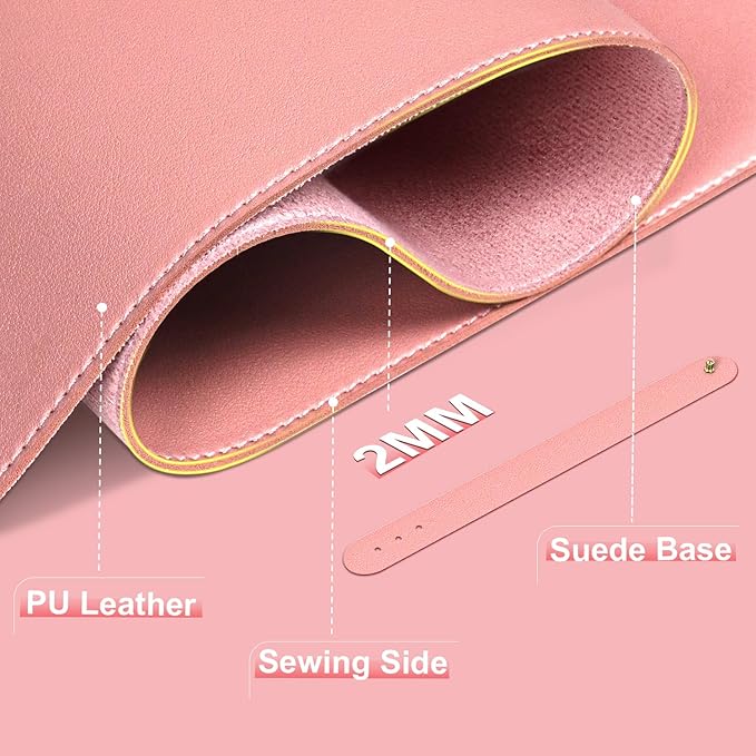 Leather Desk Pad Protector, Desk Mat, Large Mouse Pad, Non-Slip Desk Blotter - Image 2
