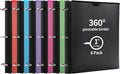 Tashkummy 360° Pivotable 3 Ring Binder, Upgraded Foldable Binders 1 inch 6 Pack by 360%C2%B0PivotableBinderNotebook