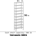 Regal Altair 14" Deep x 30" Wide x 96" Height Wire Shelving Kit | 10-Tier | NSF - Image 3