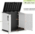 plastic outdoor storage shed, 36 cu ft waterproof, package contents