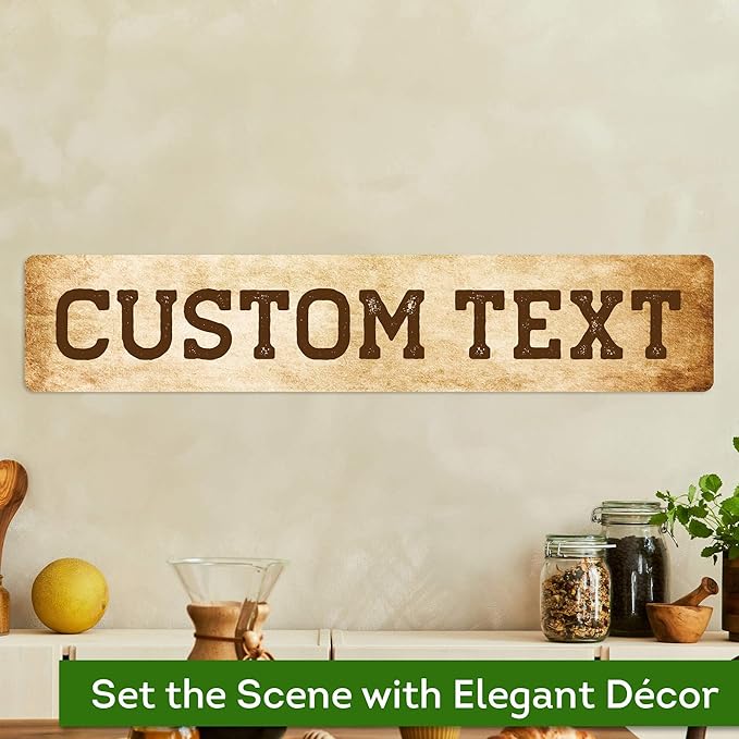 Custom Sign, Custom Street Sign, 11 Font Colors, 13 Font Styles, 4 Hole Options - Image 4