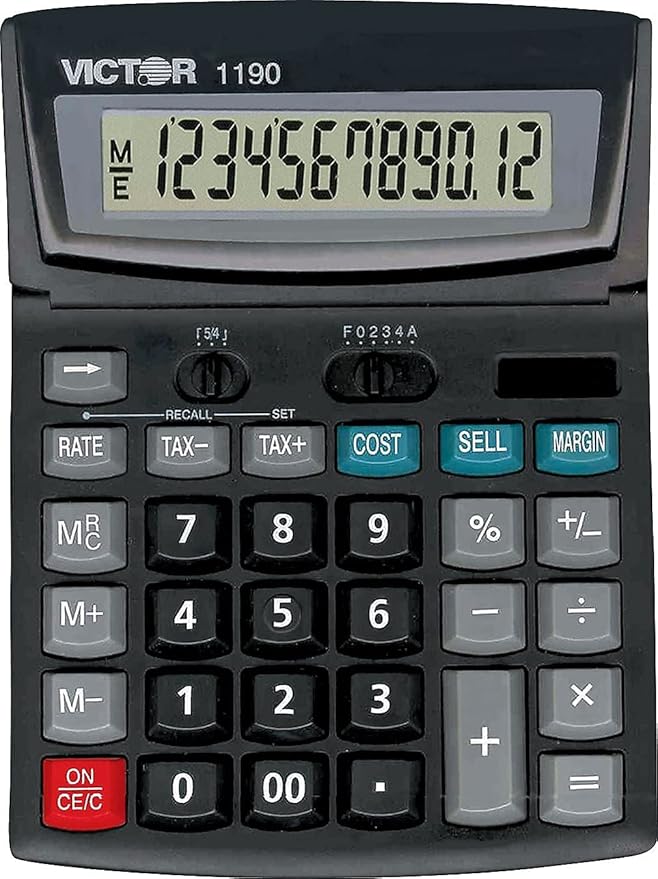 Victor 1190 Executive Desktop Calculator, 12-Digit LCD - Image 4