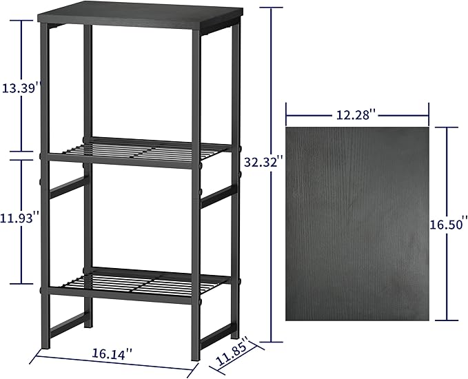 GEORIS 3 Tier Freestanding Printer Stand Shelf - Image 7