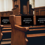 ChissNook Reserved Seating Chair Signs, This Row Is Reserved Pew Cloths Seating - Image 3