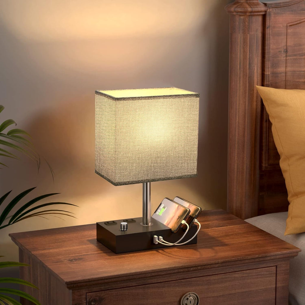 bedside table lamp for bedroom nightstand - stepless, package contents