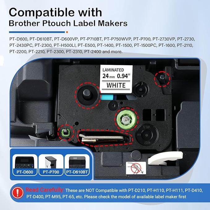 Labelife 8-Pack TZe-251 TZe TZ Tape 24mm 0.94 Compatible - Image 4