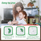Yunbaoit Visual Timer with Protective Case, Dinosaur Disk 60 Minute Countdown - Image 3