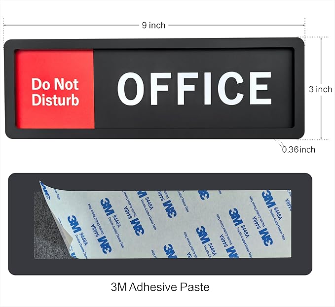 Office Sign – Do Not Disturb/Knock Welcome Slide Switch Sign, Premium Durable - Image 2
